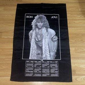 Bon Jovi silk screen tapestry calendar